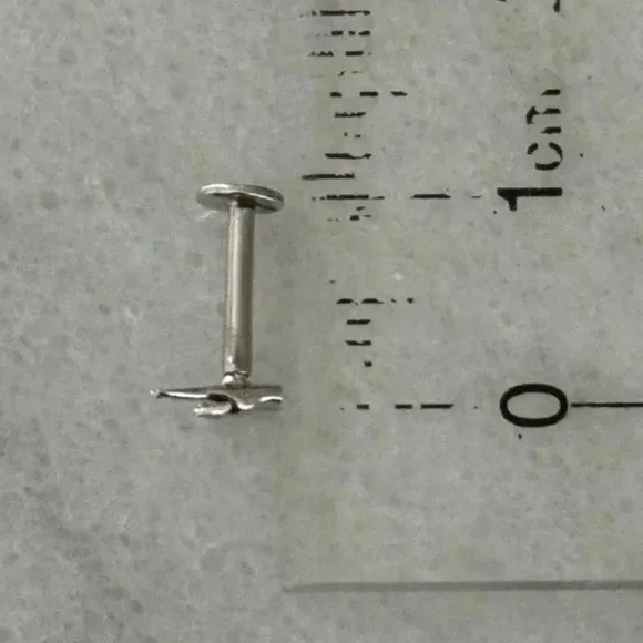 COPY - Sterling Silver Tiny Micro Small Peace Sign Finger Cartilage Earring
B… - Picture 3 of 4